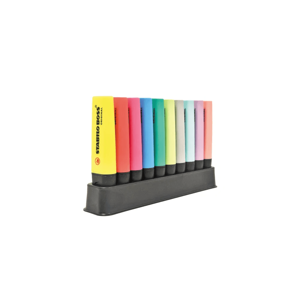 Highlighter - STABILO BOSS ORIGINAL - deskset of 10
