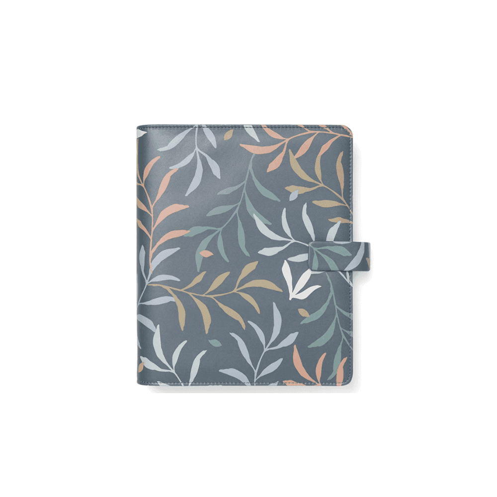 A5 Botanical Blue Organiser