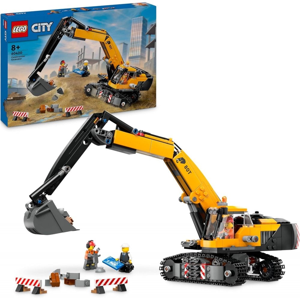 Yellow Construction Excavator