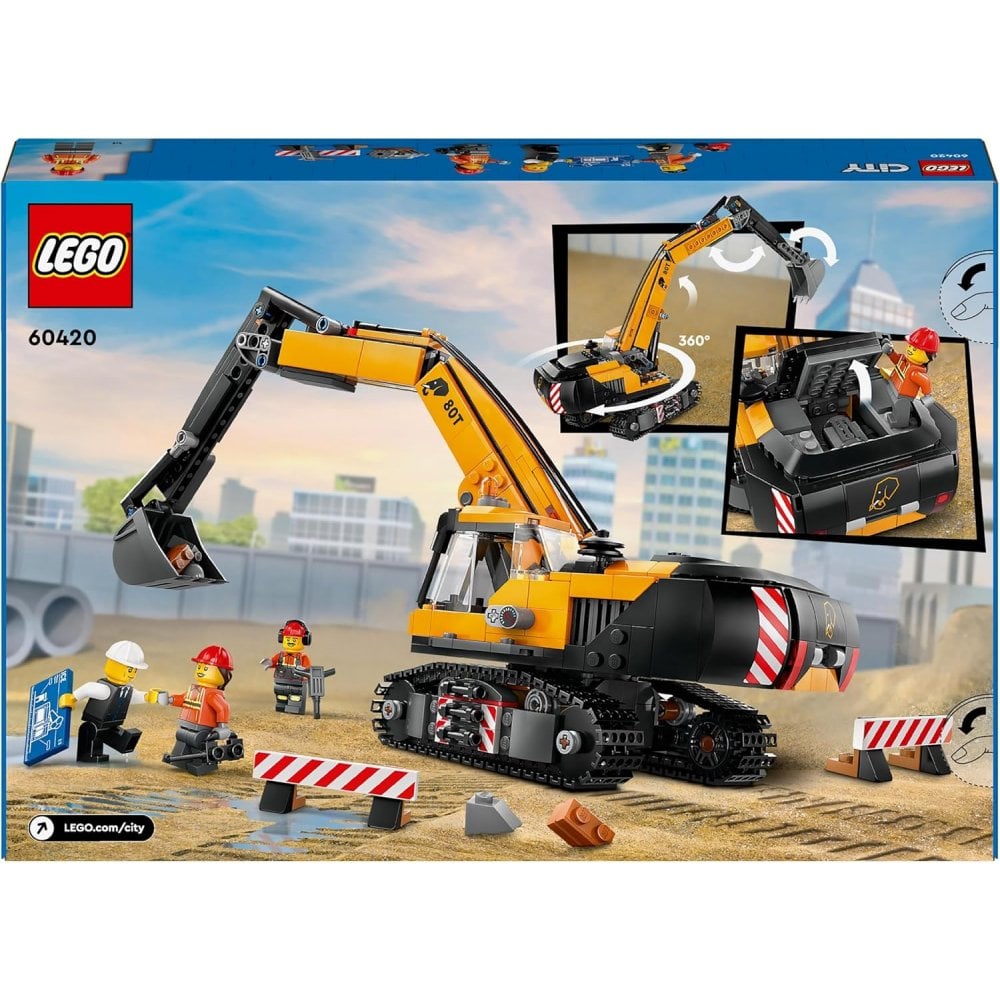 Yellow Construction Excavator