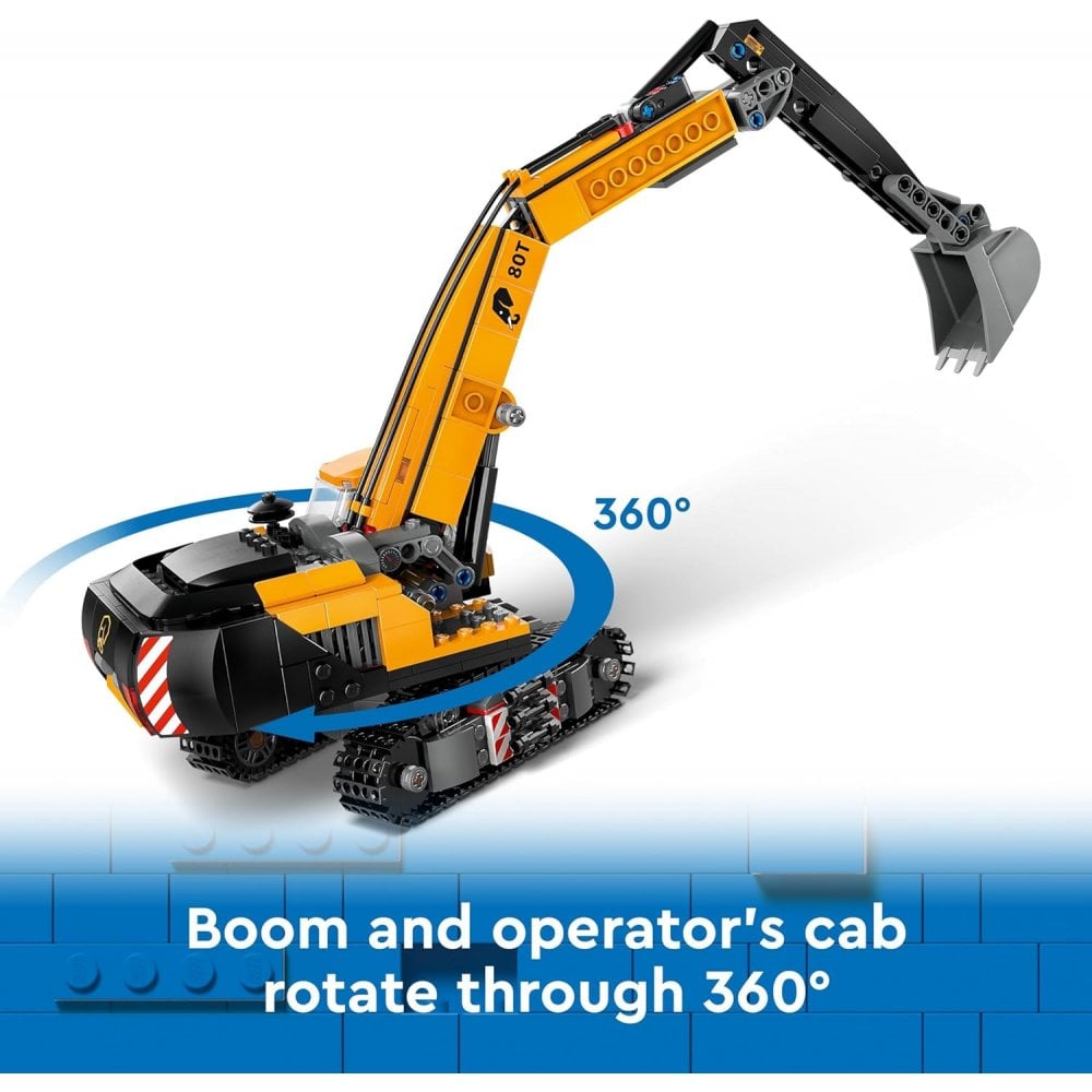 Yellow Construction Excavator
