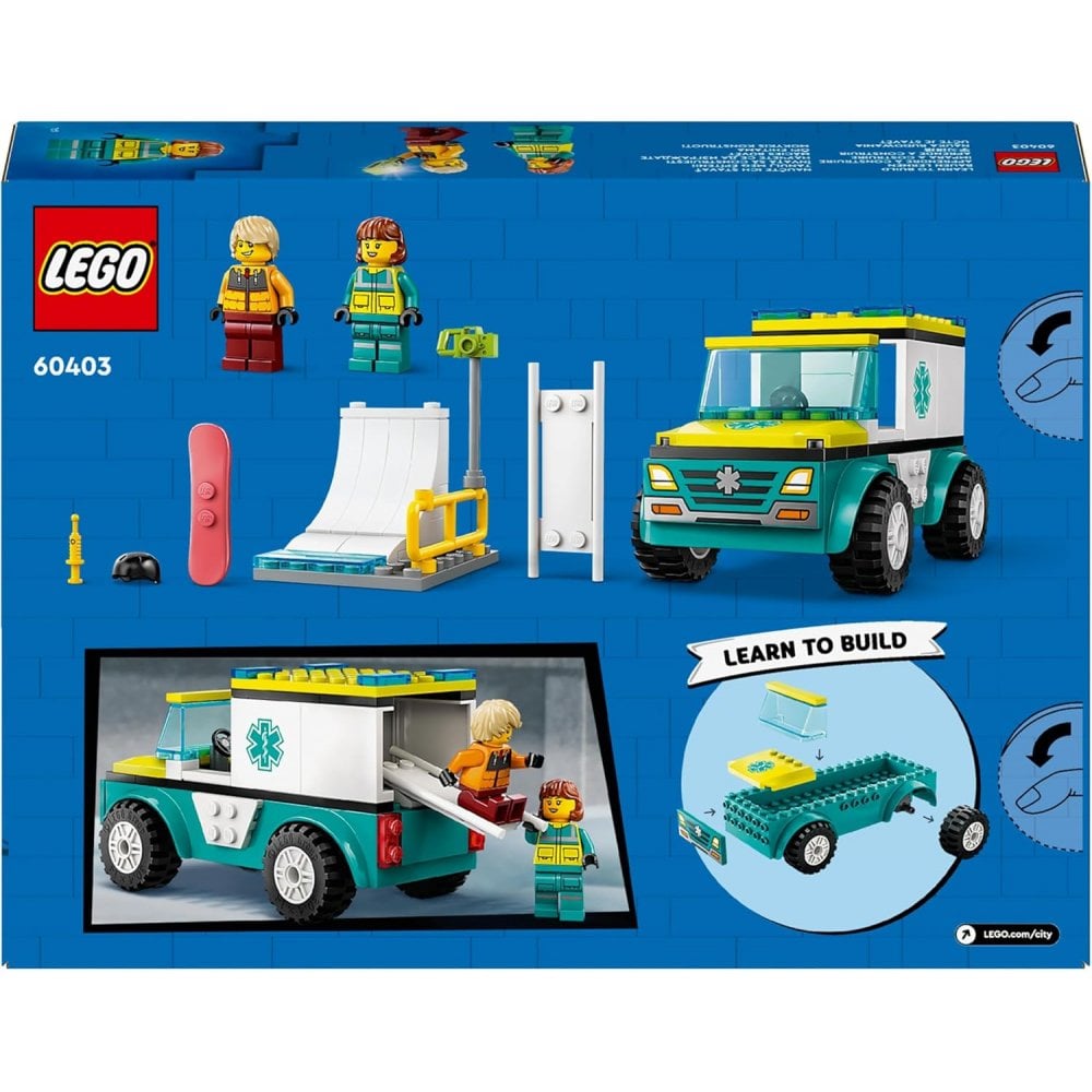 Emergency Ambulance and Snowboarder