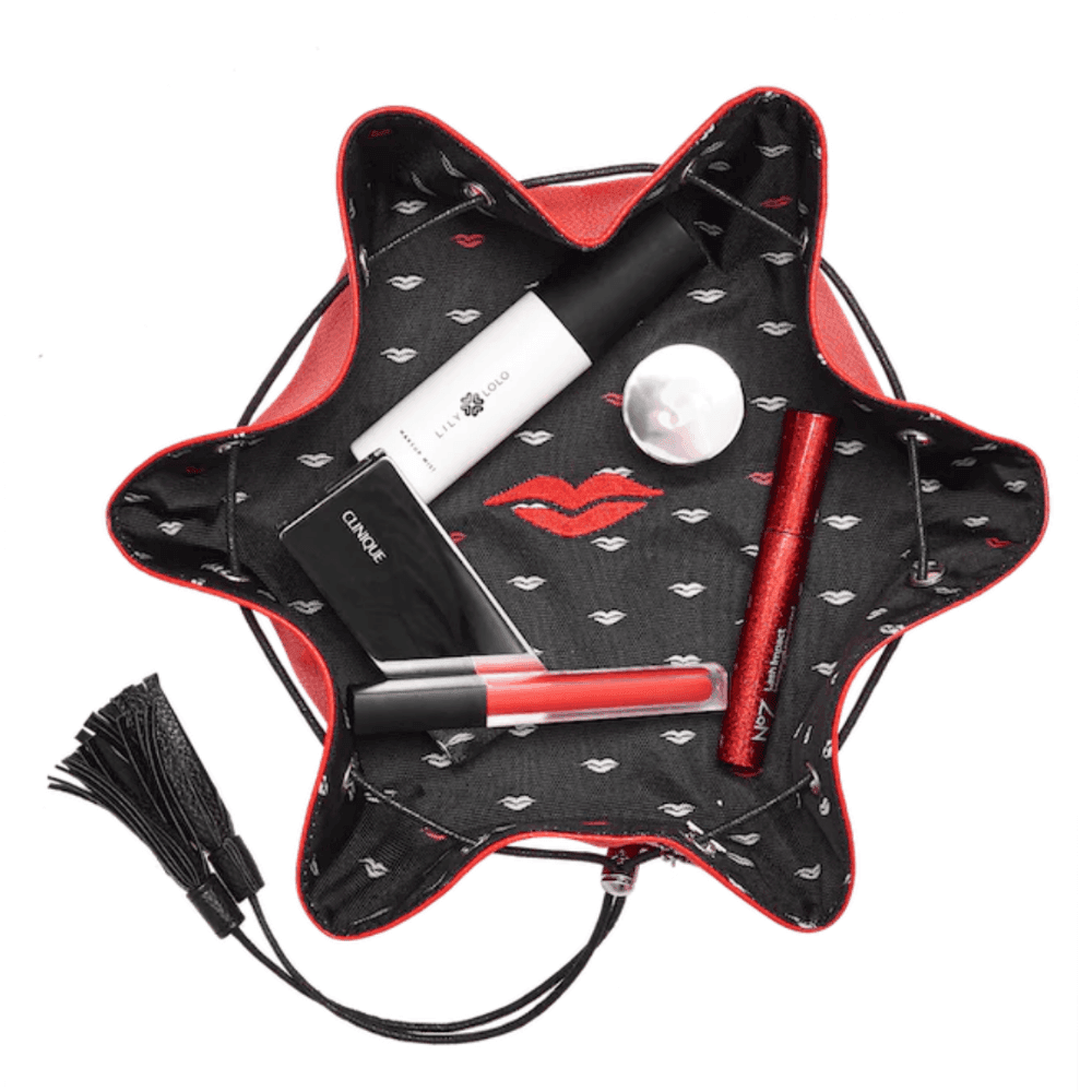 Lay Flat Makeup Bag in Faux Leather