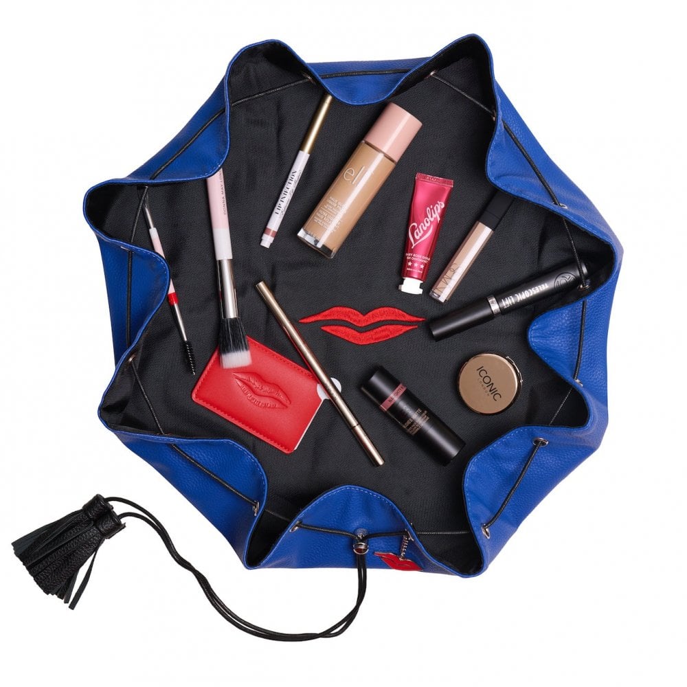 Lay Flat Makeup Bag in Faux Leather