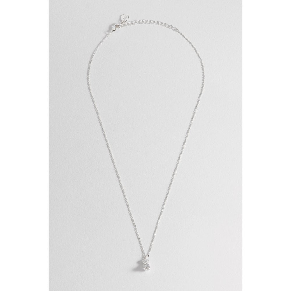 Teddy Bear Necklace - Silver