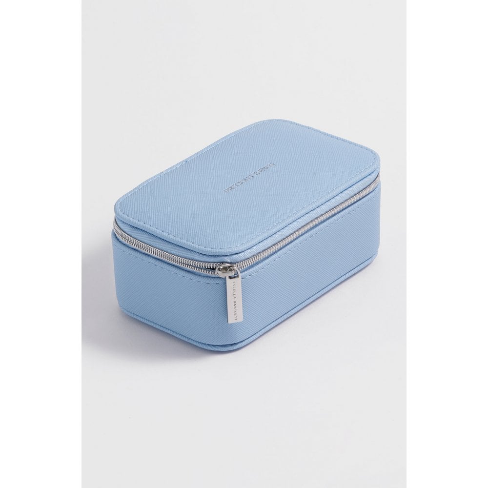 Blue Saffiano Mini Jewellery Box