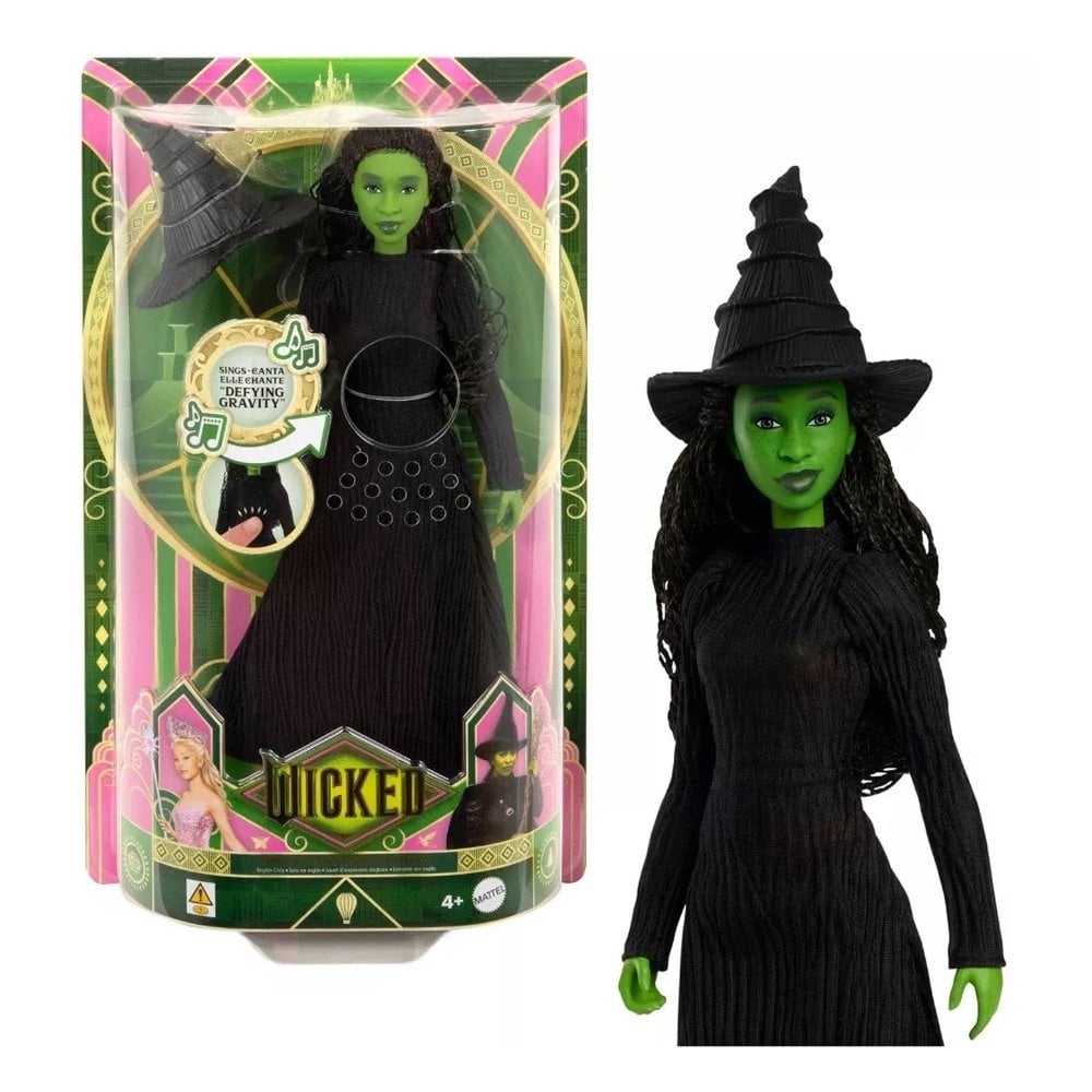 Wicked Singing Elphaba Fashion Doll Posable With Removable Movie Fashions & Accessories