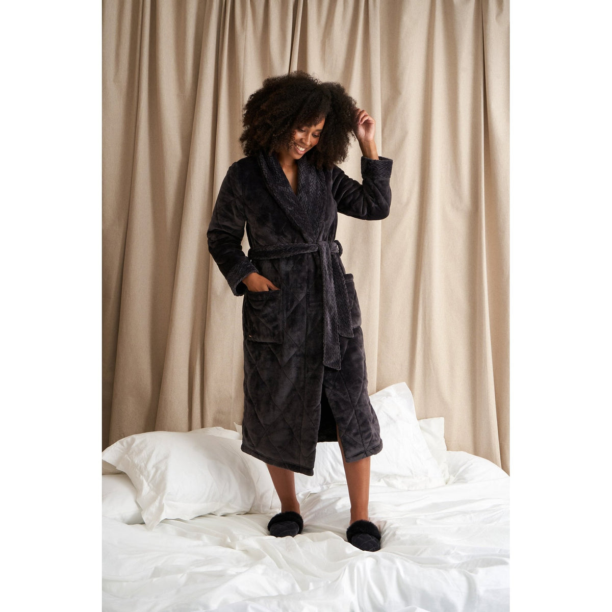 Quilted Velour Robe