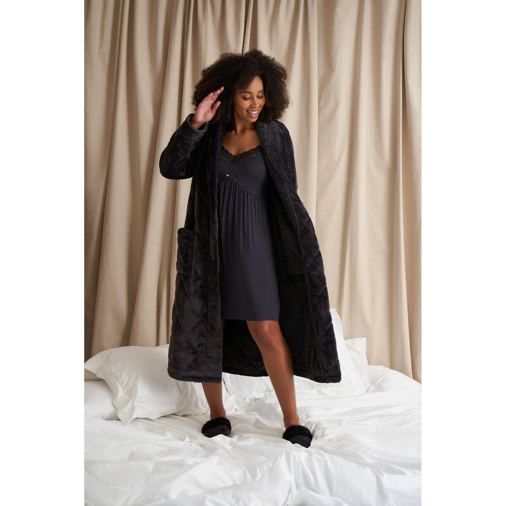 Quilted Velour Robe