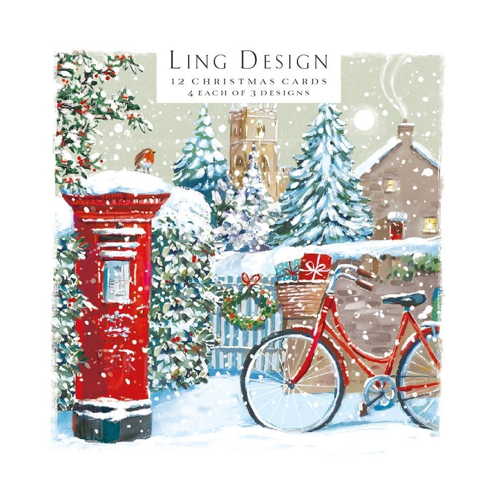 Christmas in the Village Box of 12 Christmas Cards