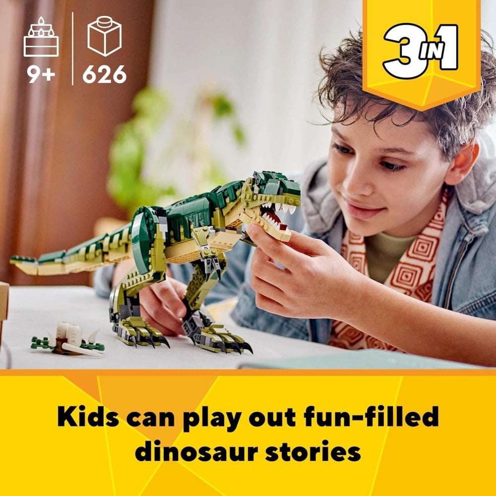 3in1 T. rex to Triceratops to Pterodactyl Toys