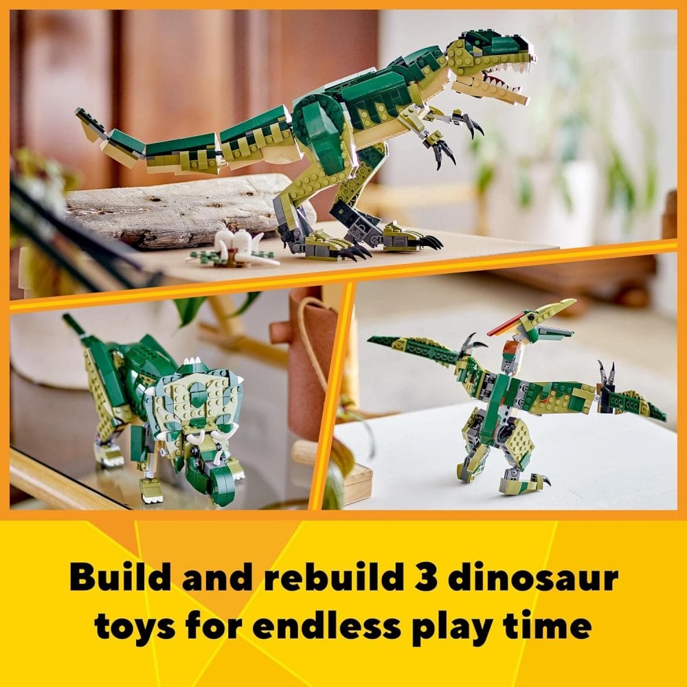 3in1 T. rex to Triceratops to Pterodactyl Toys