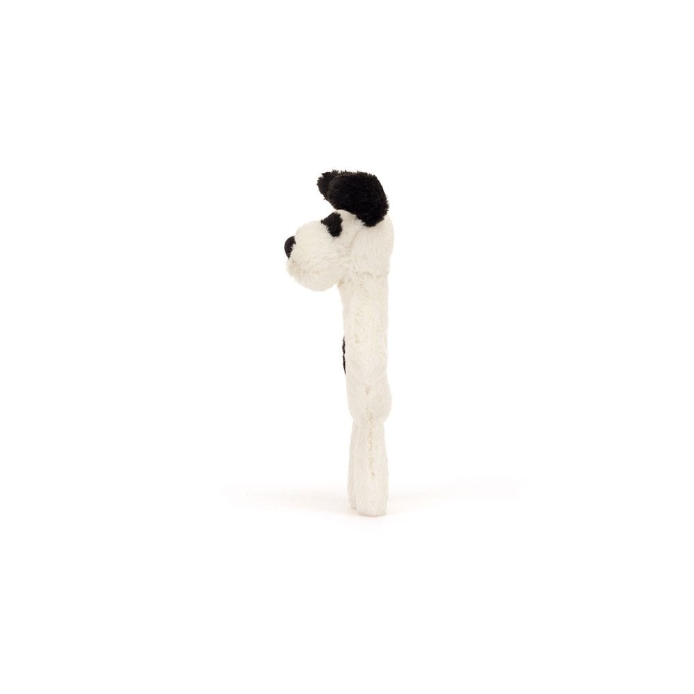 Bashful Black & Cream Puppy Ring Rattle