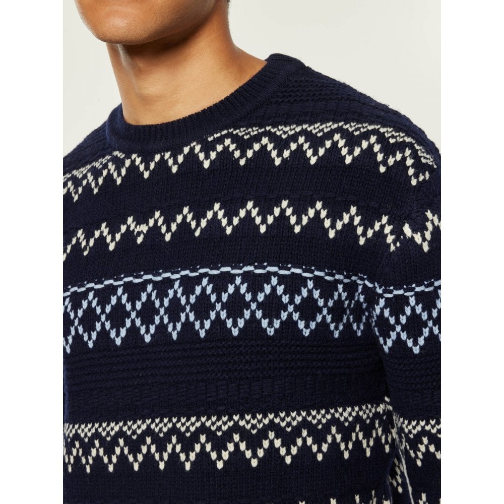 Knitted Pattern Crew Neck - RWS