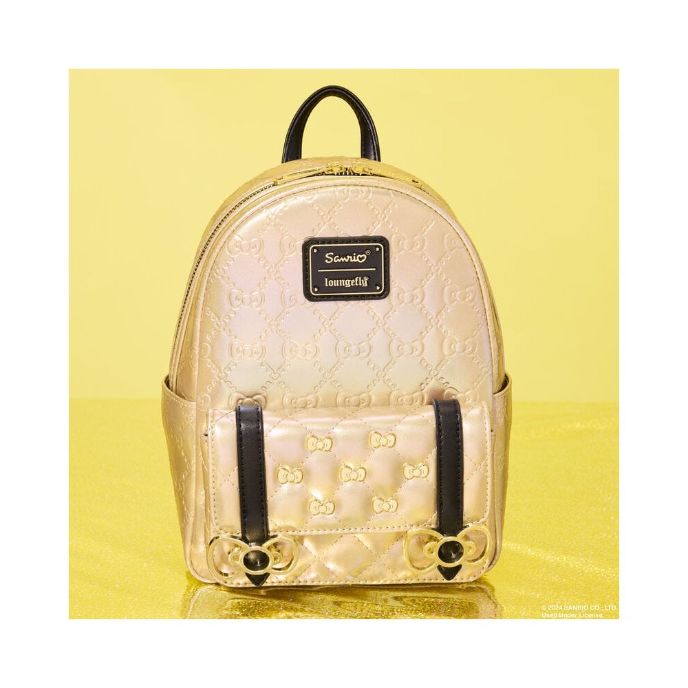 Sanrio Hello Kitty 50th Anniversary Metallic Gold Mini Backpack