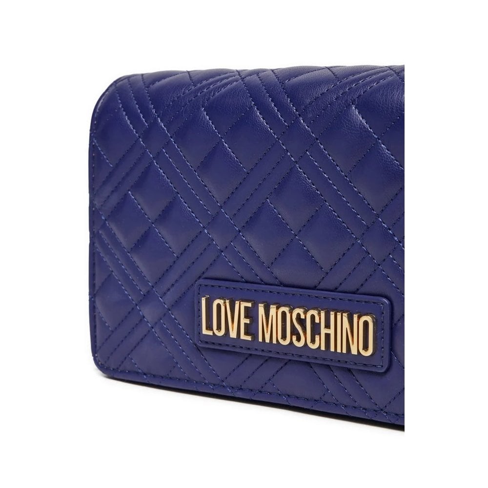 Quilted Shoulder Purse With Metal Chain