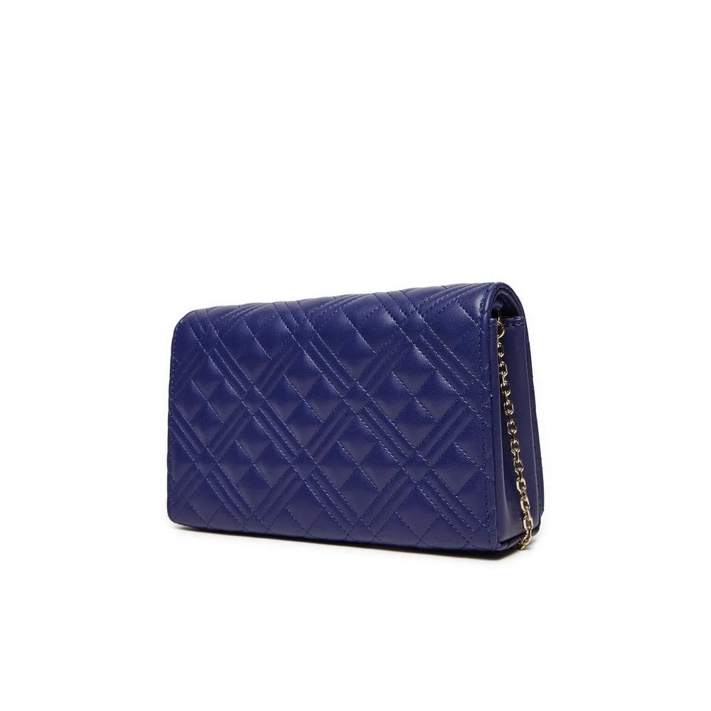 Quilted Shoulder Purse With Metal Chain