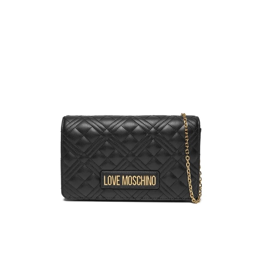 Quilted Shoulder Purse With Metal Chain