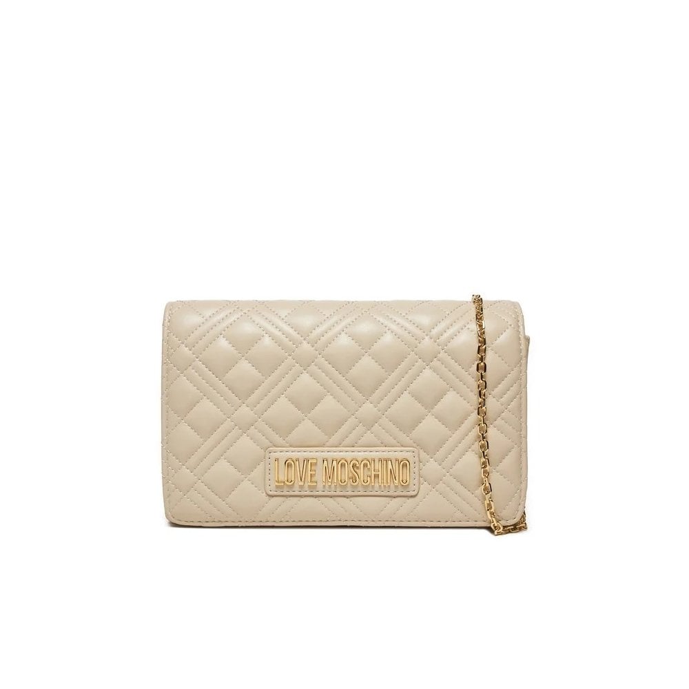 Quilted Shoulder Purse With Metal Chain