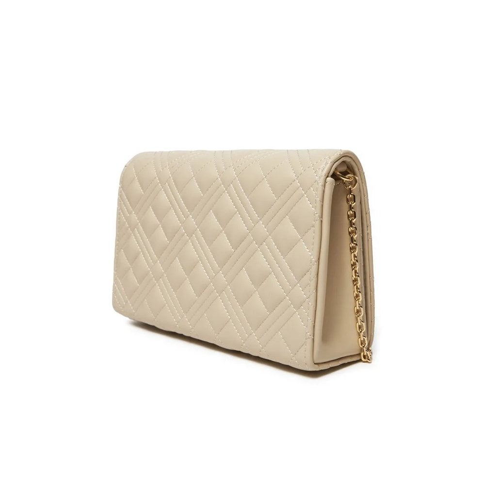 Quilted Shoulder Purse With Metal Chain