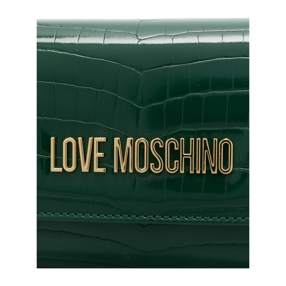 Embossed Crocodile Effect Clutch Bag