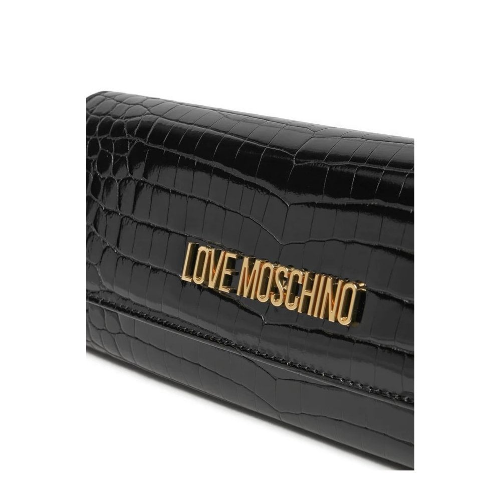 Embossed Crocodile Effect Clutch Bag