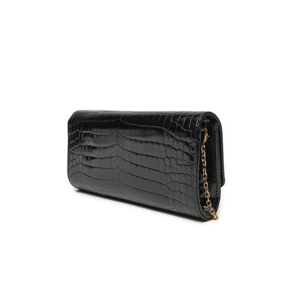 Embossed Crocodile Effect Clutch Bag