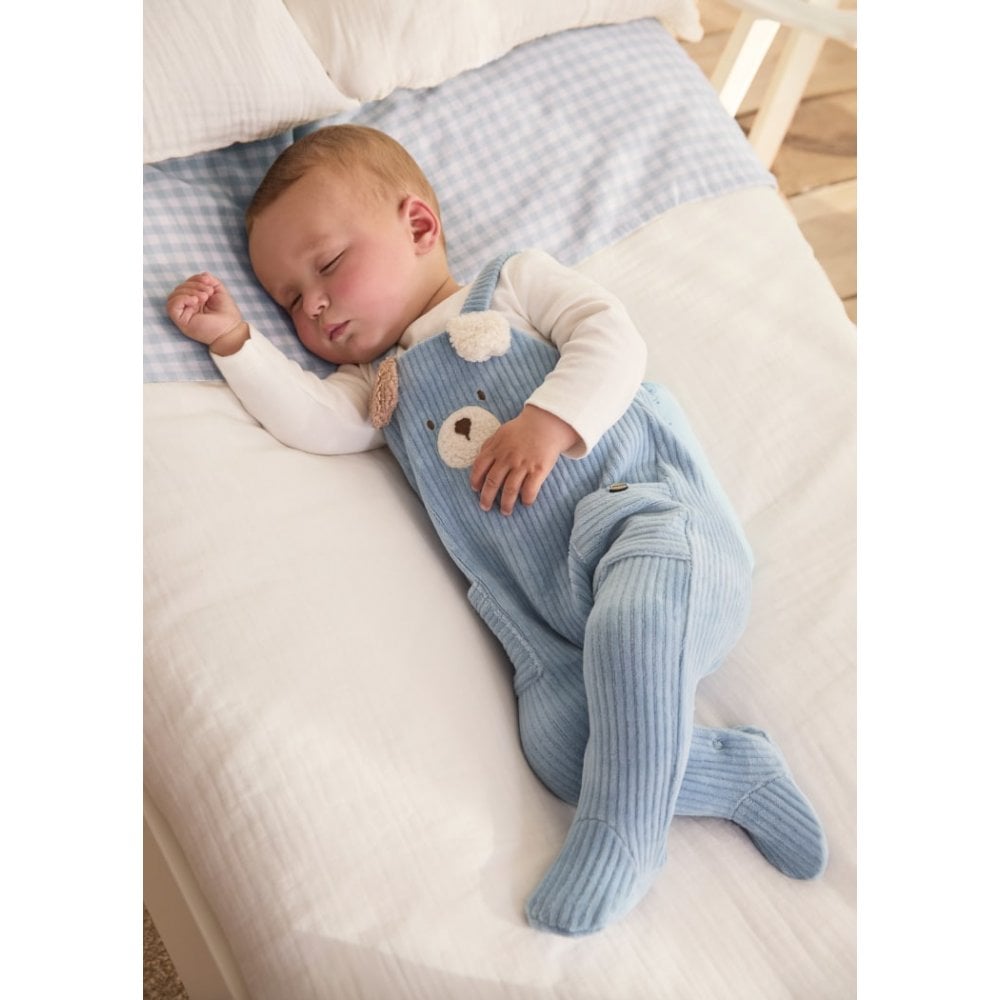 Newborn Boy Corduroy Teddy Romper
