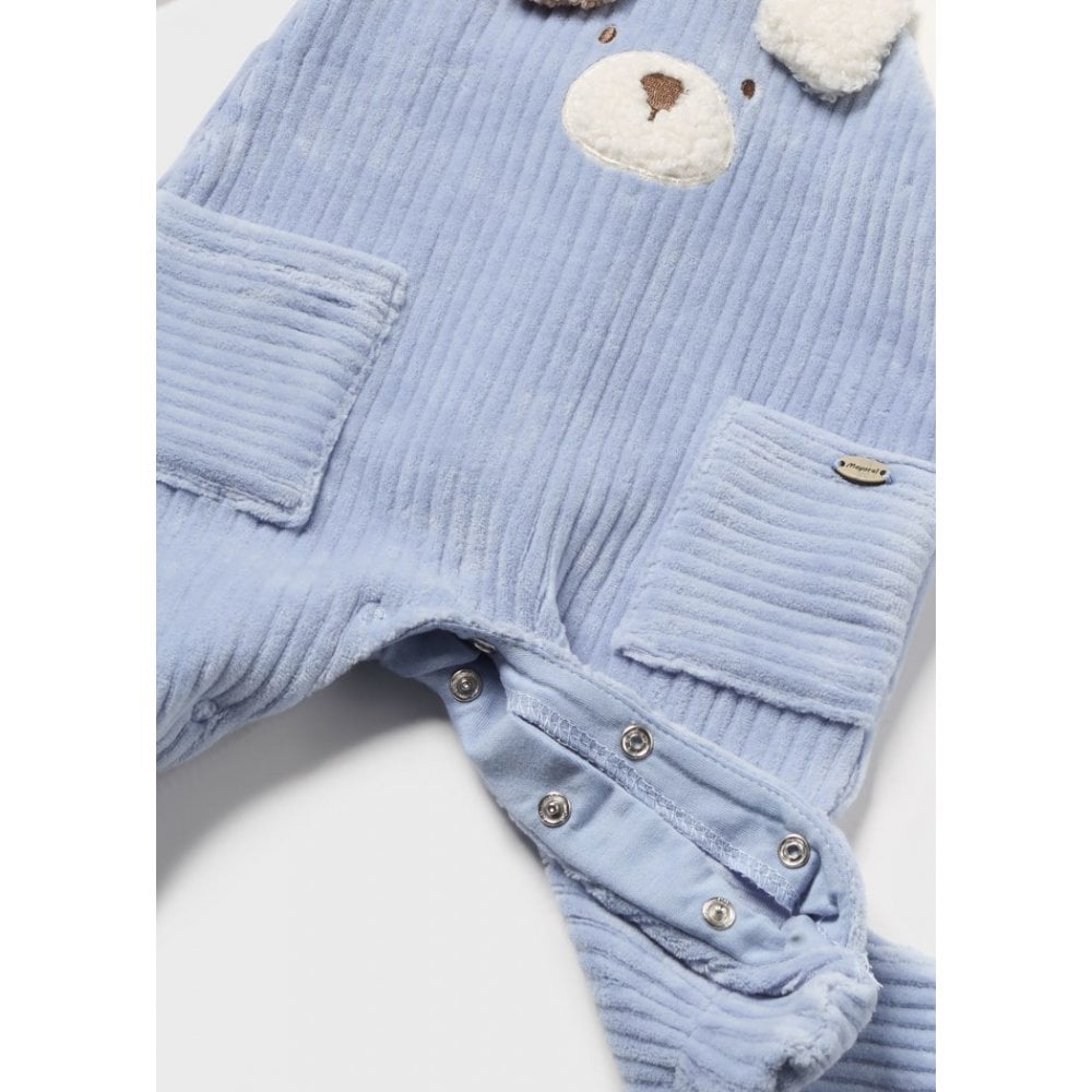 Newborn Boy Corduroy Teddy Romper