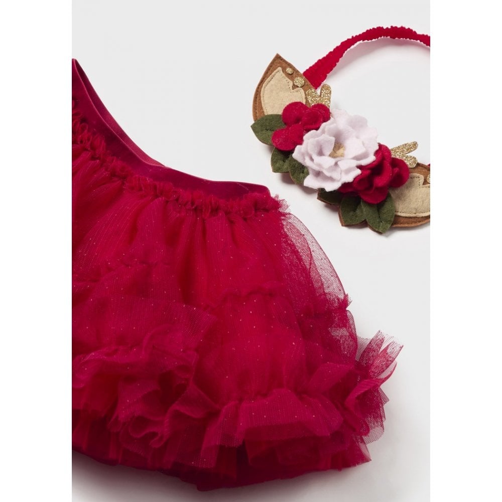 Newborn Girl Tulle Skirt with Ear Headband