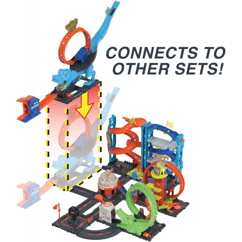 Hot Wheels City T Rex Chomp Down Play Set