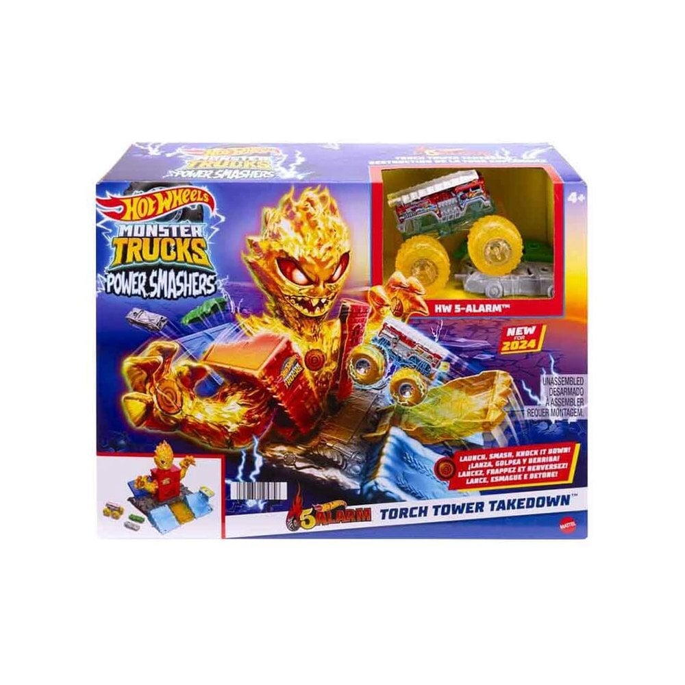 Monster Trucks Power Smashers 5 Alarms Tower Smash Out