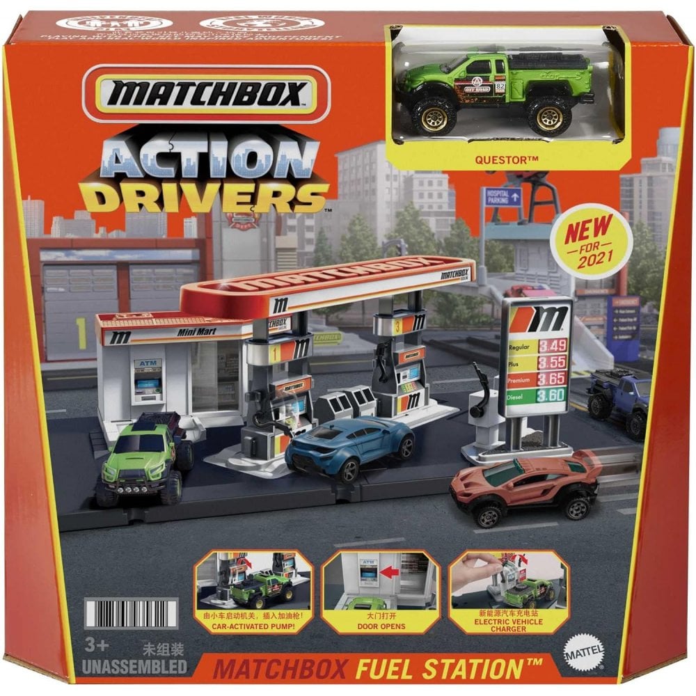 Matchbox  Action Drivers Fuel Station  Playset