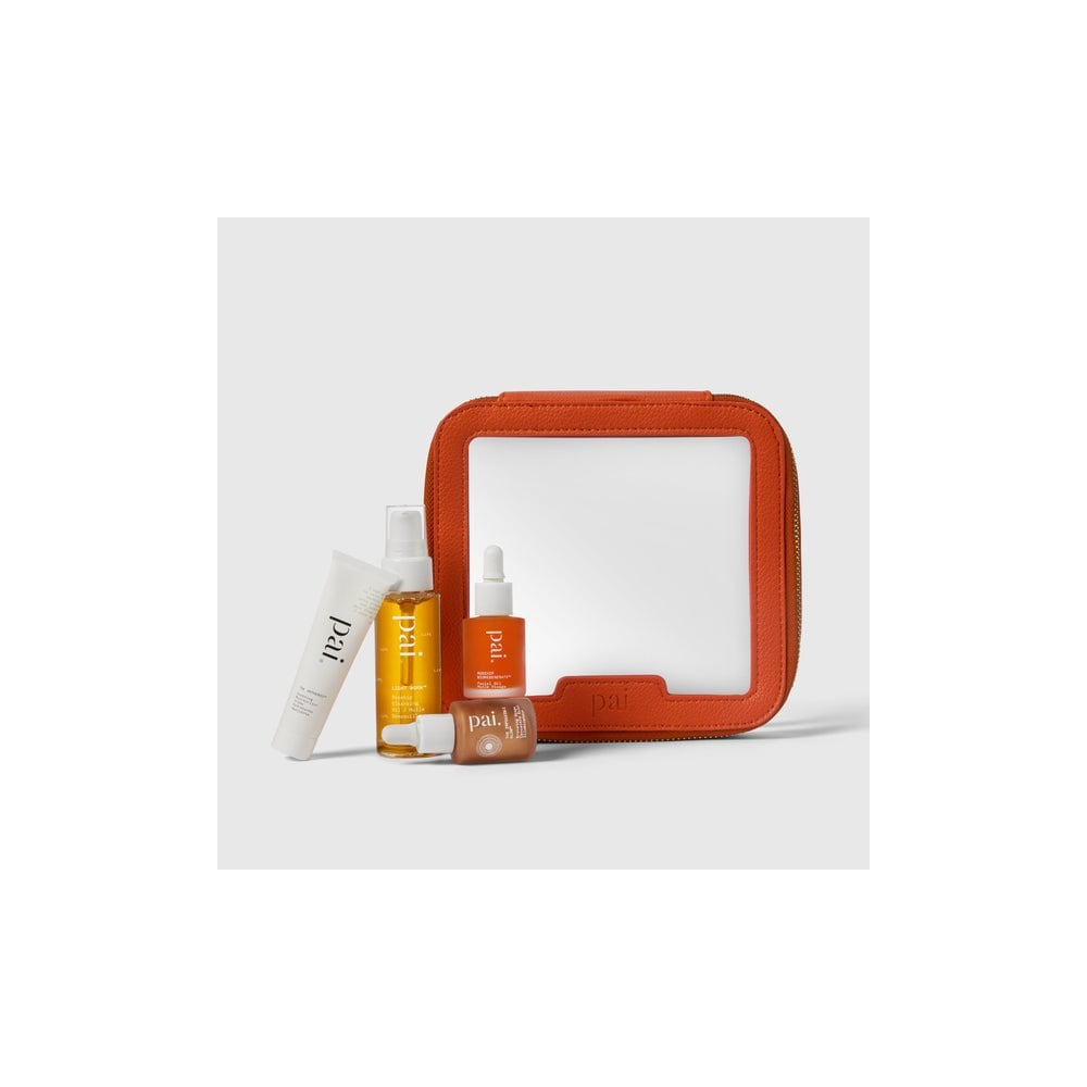 Try Pai Kit - Cleansing Oil 28ml, Moisturiser 10ml, Bronzing Drops 10ml, Face Oil 10ml with Travel Case