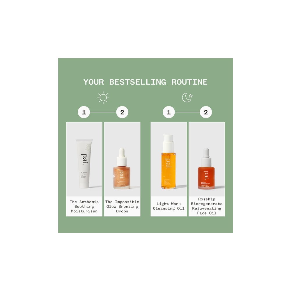 Try Pai Kit - Cleansing Oil 28ml, Moisturiser 10ml, Bronzing Drops 10ml, Face Oil 10ml with Travel Case