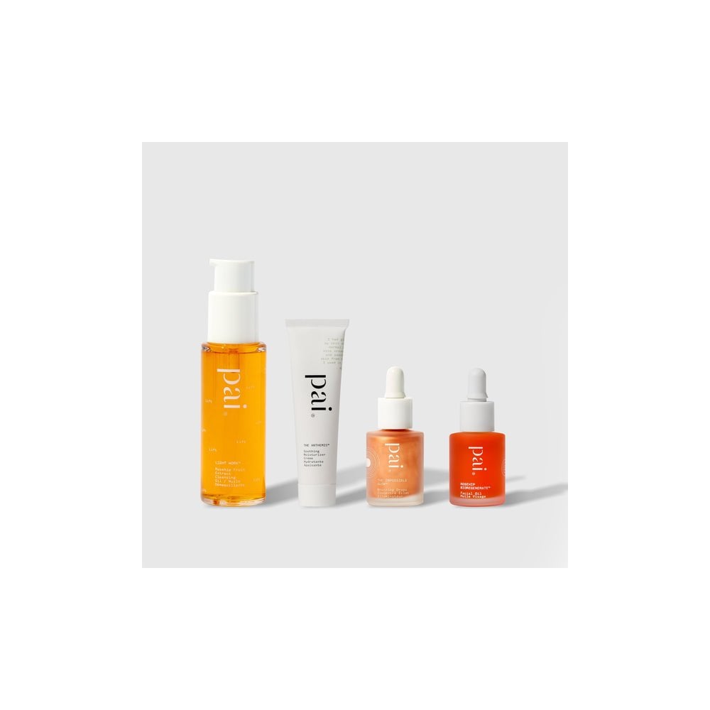 Try Pai Kit - Cleansing Oil 28ml, Moisturiser 10ml, Bronzing Drops 10ml, Face Oil 10ml with Travel Case