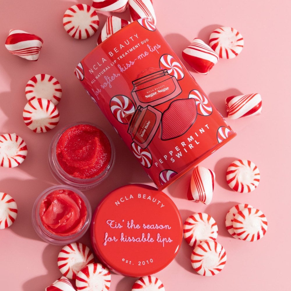 Peppermint Swirl Lip Care Duo + Lip Scrubber