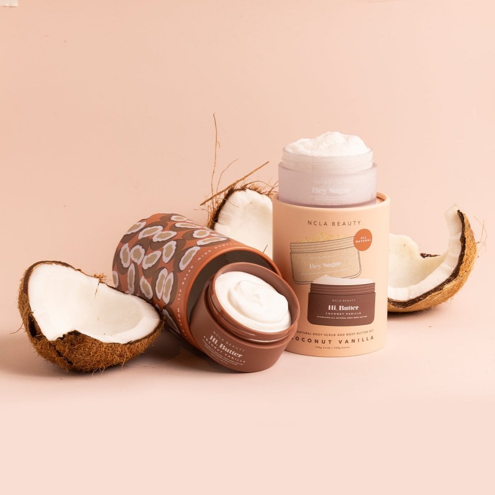 Coconut Vanilla Body Scrub + Body Butter Set (Discovery Set 100 ml each)