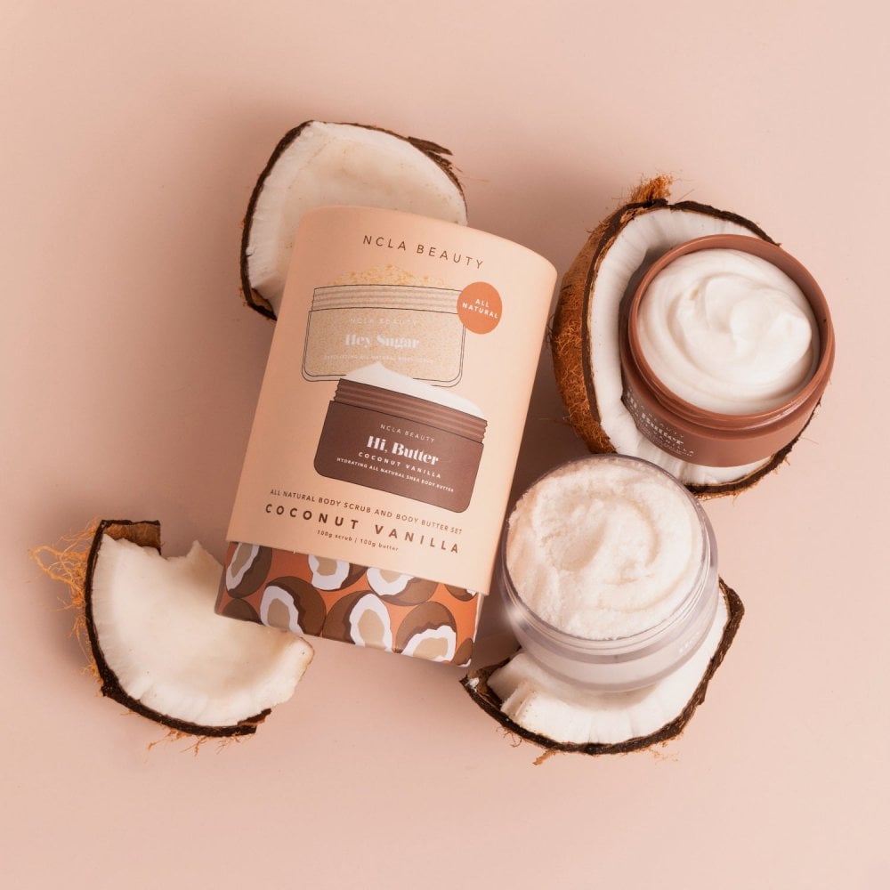 Coconut Vanilla Body Scrub + Body Butter Set (Discovery Set 100 ml each)