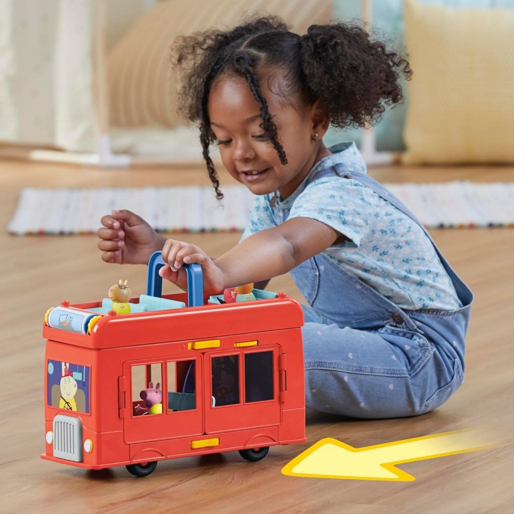 Peppa Pig Peppa’s 2-in-1 Party Bus Playset with Toy Figures