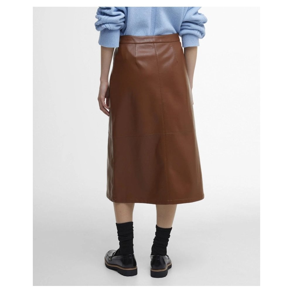 Shelby Faux-Leather Midi Skirt