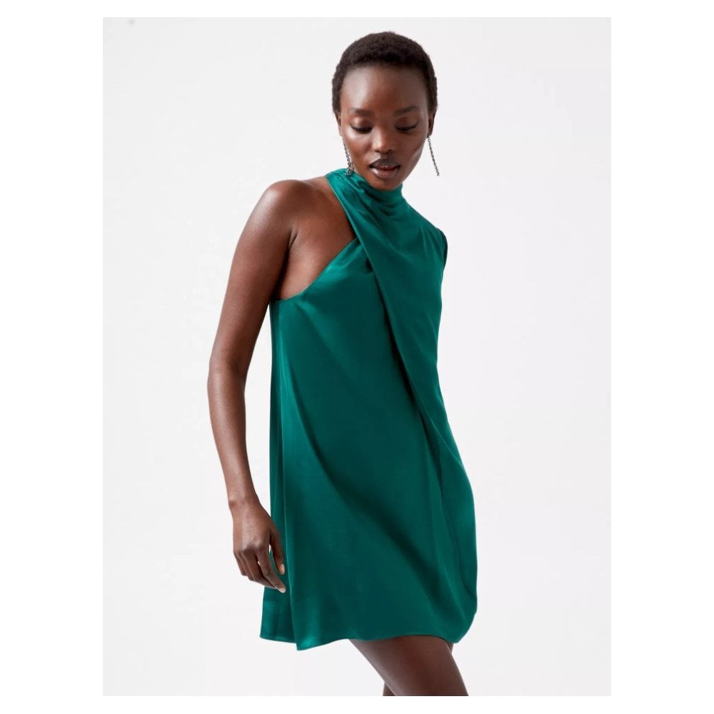 Ennis Eco Satin Asymmetric Mini Dress