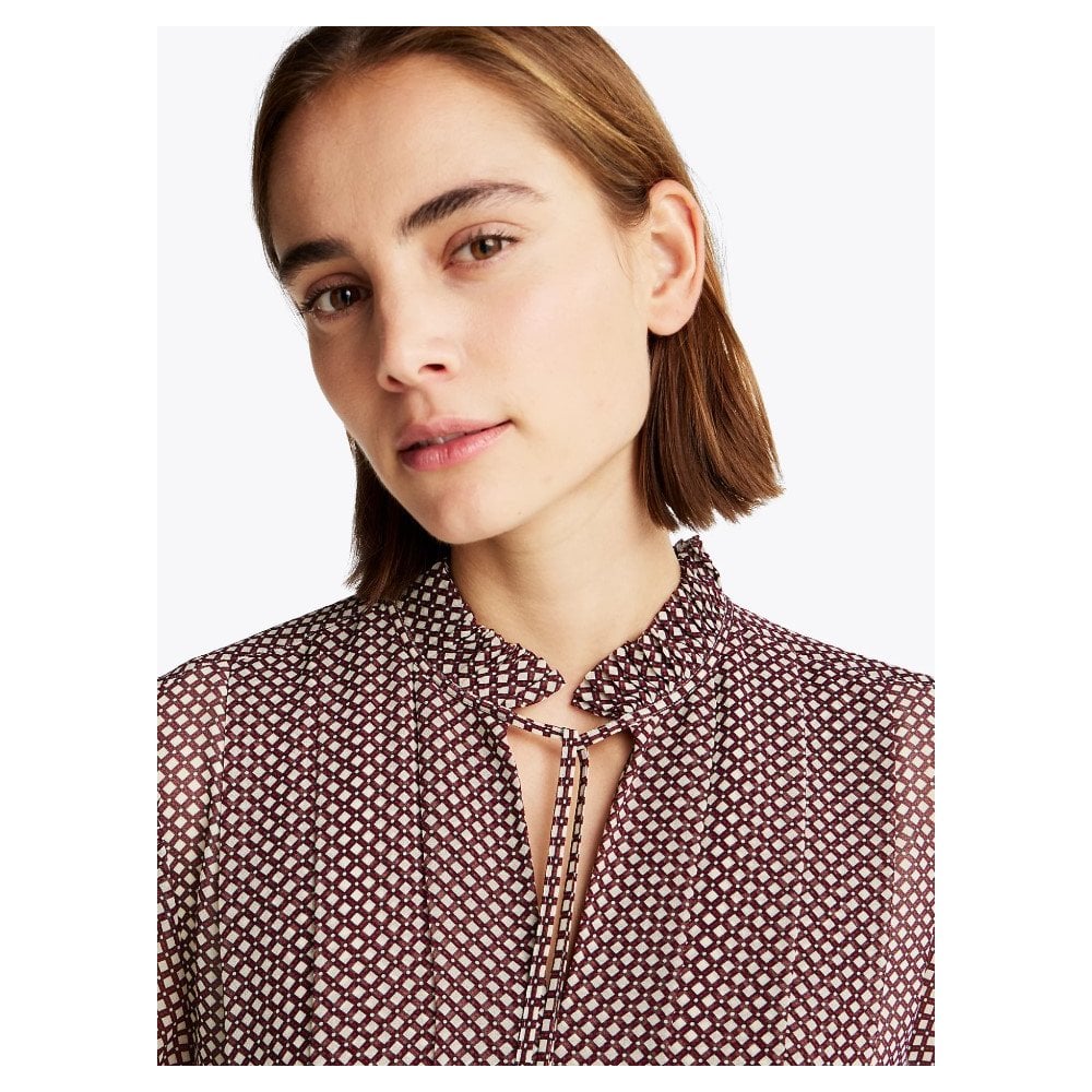 Print Pleated Fit And Flare Dress