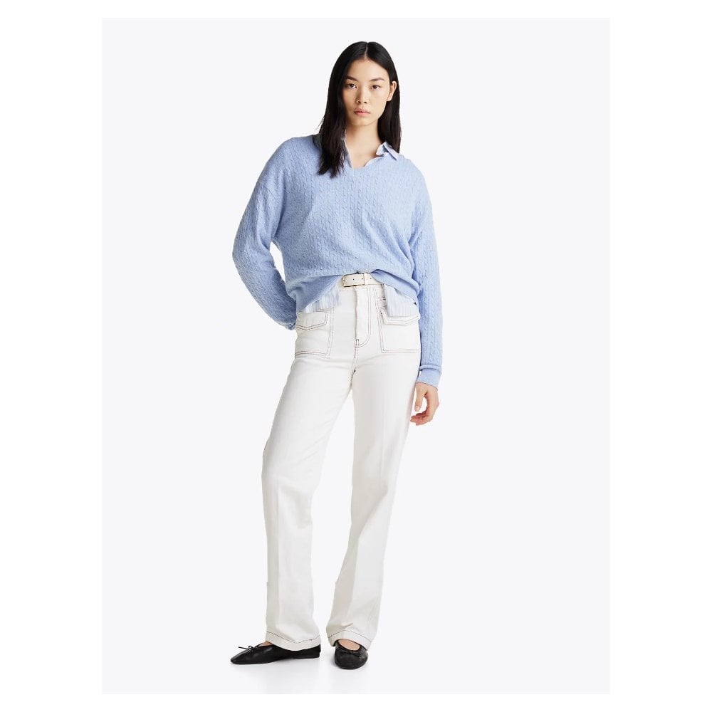 Wool Blend Mini Cable Knit Jumper