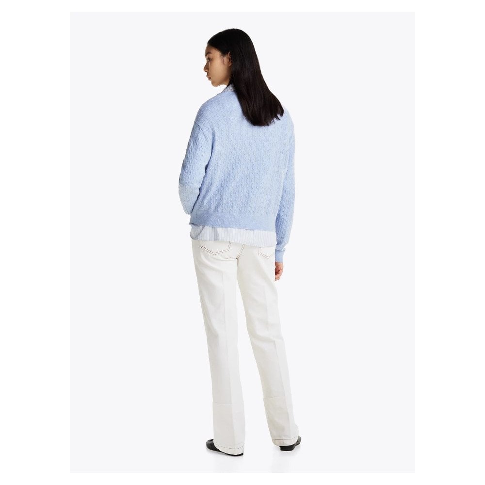 Wool Blend Mini Cable Knit Jumper