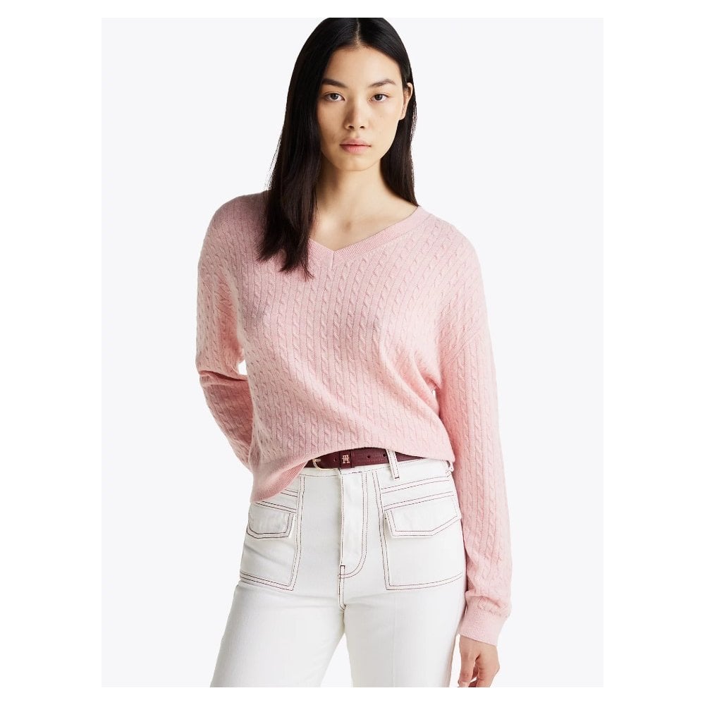 Wool Blend Mini Cable Knit Jumper