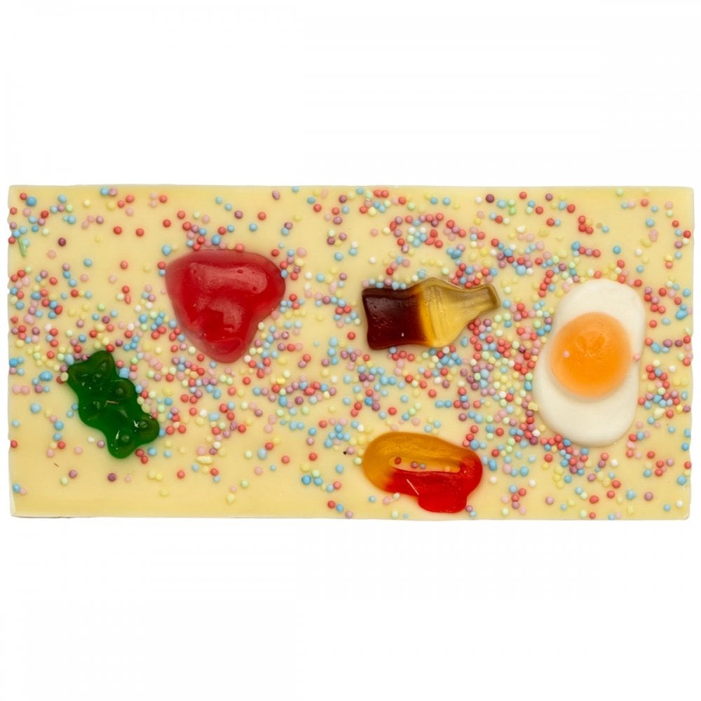 Yellow Daffodil, White Chocolate Bar with Pick 'n' Mix Sweets
