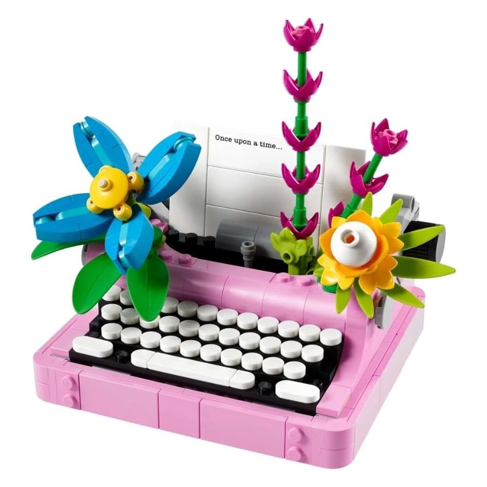 Typewriter with Flowers
