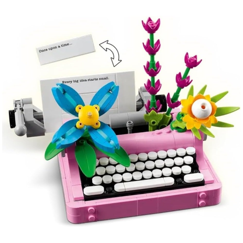 Typewriter with Flowers