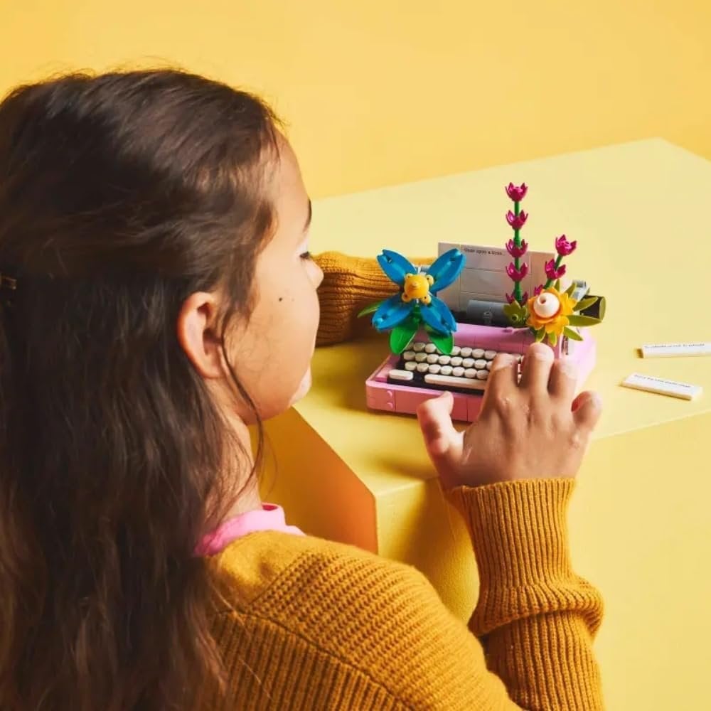Typewriter with Flowers